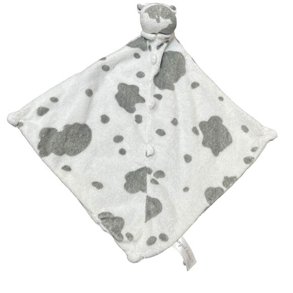 Angel Dear Lovey Cow Security Blanket Plush Baby Notched Corners Nursery 12" - Picture 3 of 11